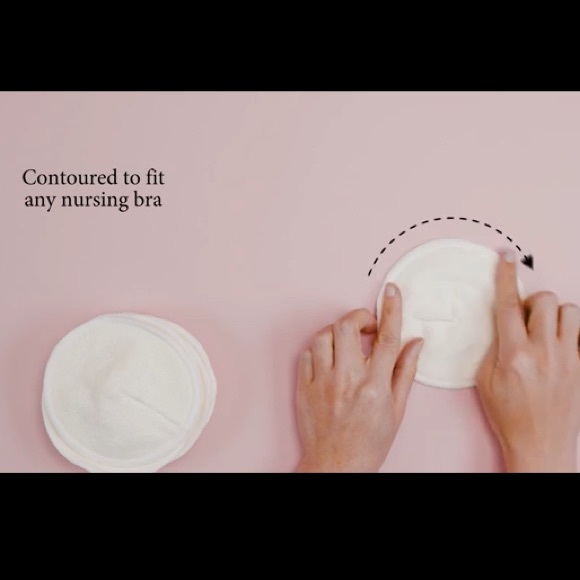 NEW Organic Bamboo Nursing Pads, Kindred Bravely, 10 washable pads & wet bag - Picture 5 of 11